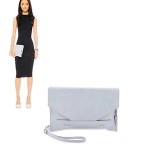 Rare‼️ Botkier Hampton Cowhide Leather Clutch - Gray